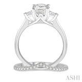 Oval Shape Diamond Wedding Set