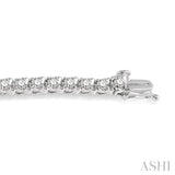 5 Ctw Round Cut Diamond Tennis Tulip Bracelet in 14K White Gold