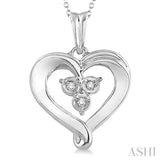 Silver Heart Shape Diamond Fashion Pendant