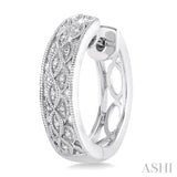 1/10 Ctw Round Cut Diamond Vintage Earrings in Sterling Silver