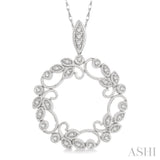 Floral Circle Diamond Fashion Pendant