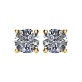 14K Yellow Gold 2 CTW Natural Diamond Earrings