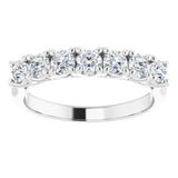 Platinum 3/4 CTW Natural Diamond Seven-Stone Anniversary Band