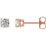 14K Rose Gold 1/2 CTW Natural Diamond Earrings