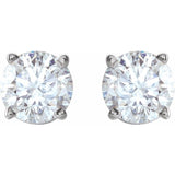 14K White Gold 1 CTW Natural Diamond Earrings