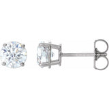 14K White Gold 1 1/2 CTW Natural Diamond Earrings