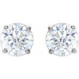 14K White Gold 1 1/2 CTW Natural Diamond Earrings