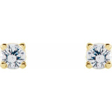 14K Yellow Gold 1 CTW Natural Diamond Earrings