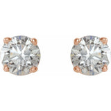 14K Rose Gold 3/4 CTW Natural Diamond Earrings