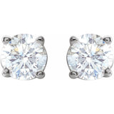 14K White Gold 1/2 CTW Natural Diamond Earrings