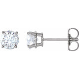 14K White Gold 1 CTW Natural Diamond Earrings