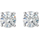 14K White Gold 3/4 CTW Natural Diamond Cocktail-Style Earrings