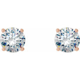 14K Rose Gold 1 1/2 CTW Natural Diamond Cocktail-Style Earrings
