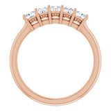14K Rose 5/8 CTW Natural Diamond Anniversary Band