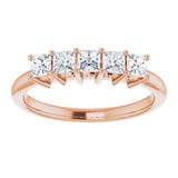 14K Rose 5/8 CTW Natural Diamond Anniversary Band