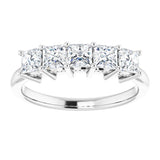 14K White 1 CTW Natural Diamond Anniversary Band