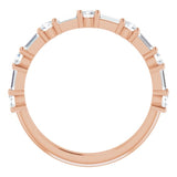 14K Rose 5/8 CTW Natural Diamond Anniversary Band