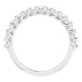 14K White 1 1/8 CTW Natural Diamond Anniversary Band