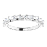 14K White 3/8 CTW Natural Diamond Anniversary Band