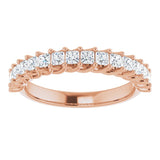 14K Rose 3/4 CTW Natural Diamond Anniversary Band