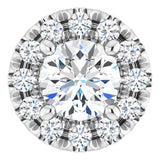 14K White 1/3 CTW Natural Diamond Pendant