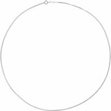 Rhodium-Plated Sterling Silver 1.3 mm Diamond-Cut Box 18" Chain