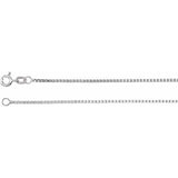 Rhodium-Plated Sterling Silver 1.3 mm Diamond-Cut Box 20" Chain