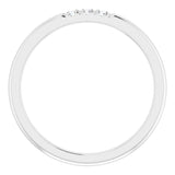 14K White .06 CTW Natural Diamond Anniversary Band