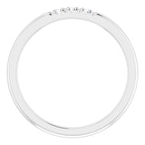 14K White .08 CTW Natural Diamond Anniversary Band