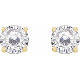 14K Yellow Gold 5 mm Stuller Lab-Grown Moissanite Earrings