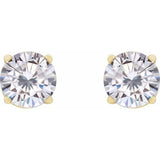 14K Yellow Gold 5.5 mm Stuller Lab-Grown Moissanite Earrings