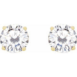 14K Yellow Gold 6.5 mm Stuller Lab-Grown Moissanite Earrings