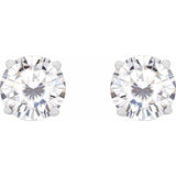 Platinum 6.5 mm Stuller Lab-Grown Moissanite Earrings