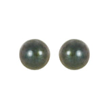 14K Yellow 4 mm Cultured Black Akoya Pearl Earrings