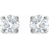 Round 4-Prong Light Stud Earrings