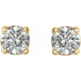 Round 4-Prong Light Stud Earrings