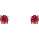 Round 4-Prong Light Stud Earrings