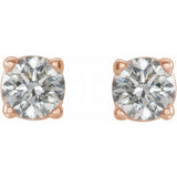 Round 4-Prong Light Stud Earrings