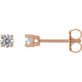 Round 4-Prong Light Stud Earrings
