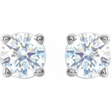 Round 4-Prong Light Stud Earrings