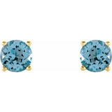 Round 4-Prong Light Stud Earrings