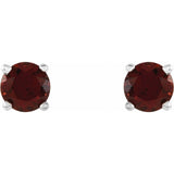 Round 4-Prong Light Stud Earrings