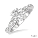 Oval Shape Lovebright Diamond Engagement Ring