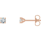 14K Rose Gold 1/8 CTW Natural Diamond Cocktail-Style Earrings