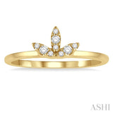 Stackable Leaf Petite Diamond Fashion Ring