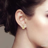 1/10 Ctw Ladybird Round Cut Diamond Petite Earrings in 10K Yellow Gold