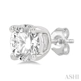 1 Ctw Round Cut Diamond Stud Earrings in 14K White Gold