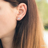 1/4 Ctw Round Cut Diamond Stud Earrings in 14K White Gold