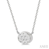 Oval Shape Lovebright Essential Diamond Necklace