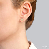 1/10 Ctw Star Round Cut Diamond Petite Earrings in 10K Yellow Gold